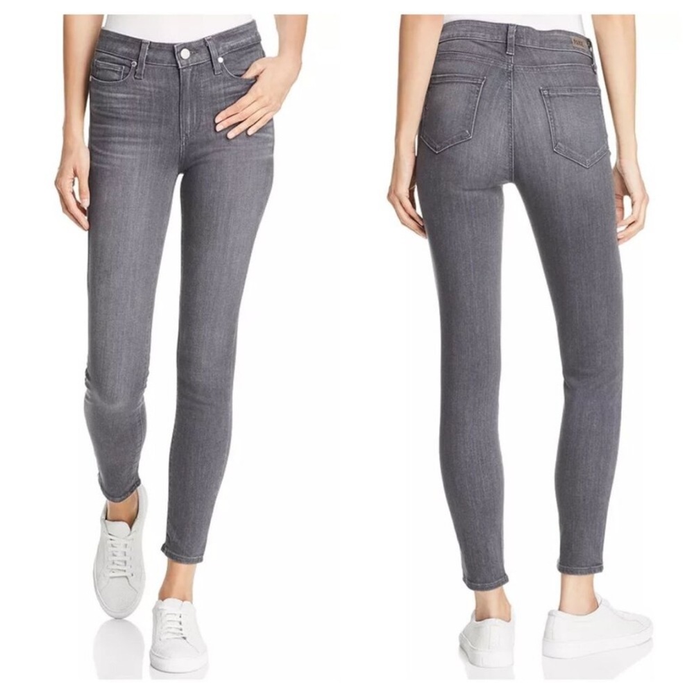 PAIGE Women's Ankle & Cropped Jeans - Dark Gray